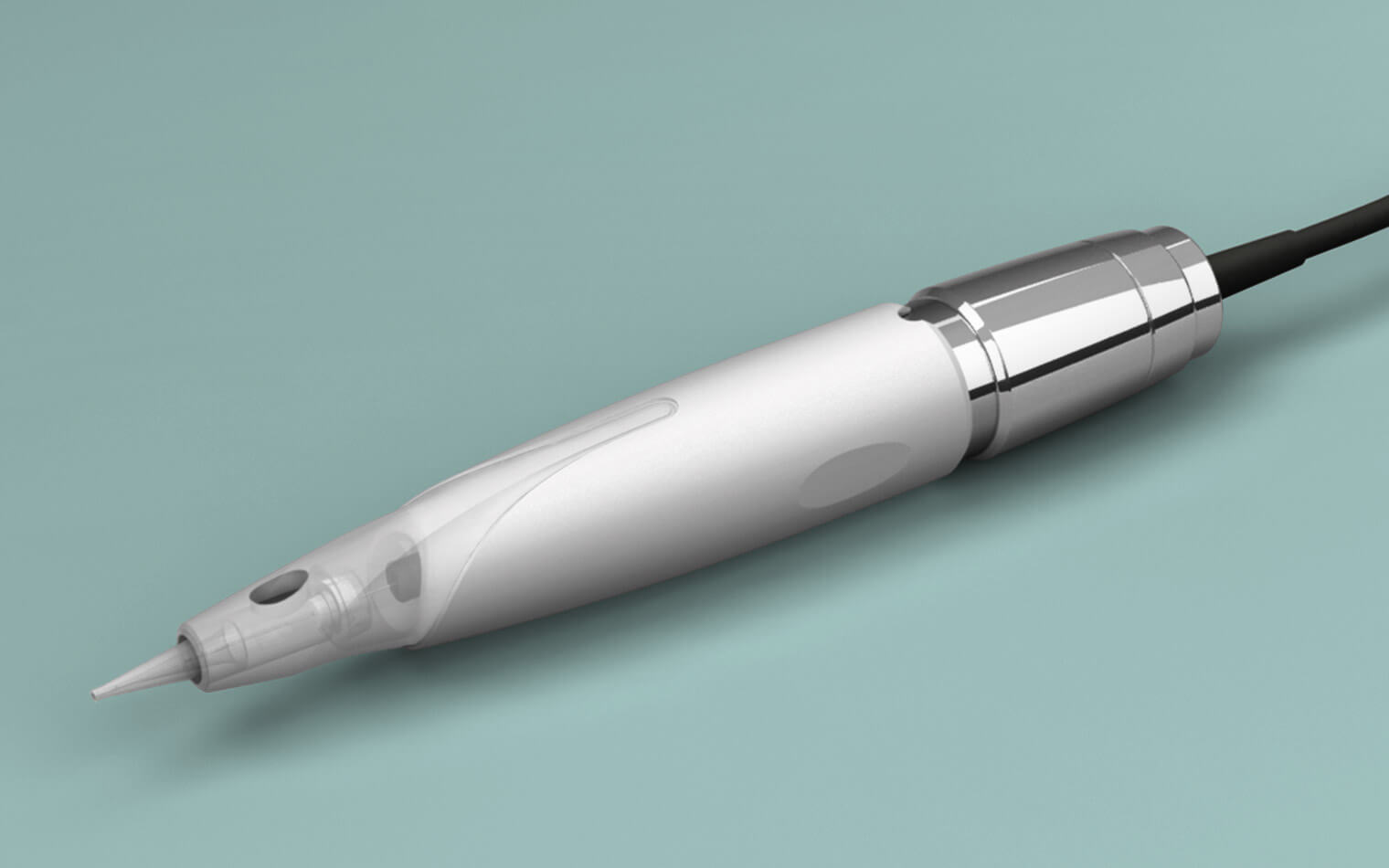 This picture shows the Tattoo-Pen from an oblique top view.